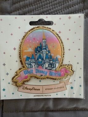 Stoney Clover Lane Walt Disney World Castle Patch in Pink, Blue, Gold